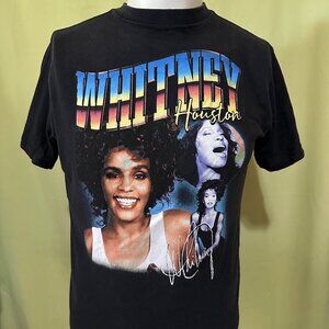 Whitney Houston I Will Always Love You Men's Black T Shirt Size Small I Wanna Da